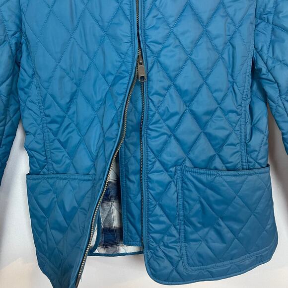 L.L. Bean Signature Quilted Teal Jacket size 6 - Picture 5 of 11